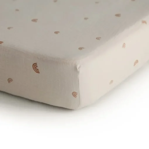 Mushie Muslin Crib Sheet - Medium (120×60x20 cm)