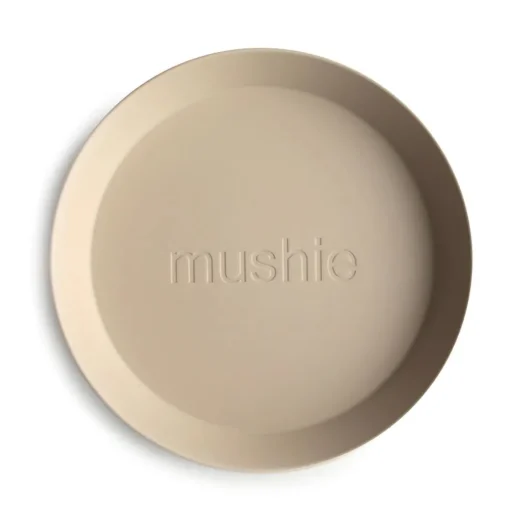 Mushie Round Dinnerware Plate, Set of 2