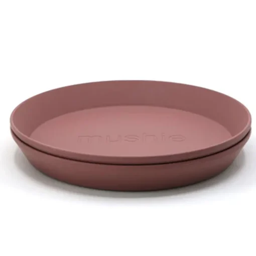 Mushie Round Dinnerware Plate, Set of 2