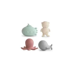 Mushie Sealife Mold Free Bath Play Set - 4 Pack