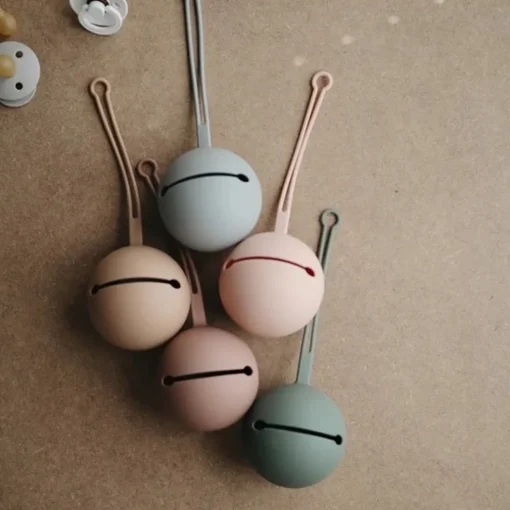 Mushie Silicone Pacifier Holder Case