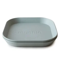Mushie Square Dinnerware Plate, Set of 2