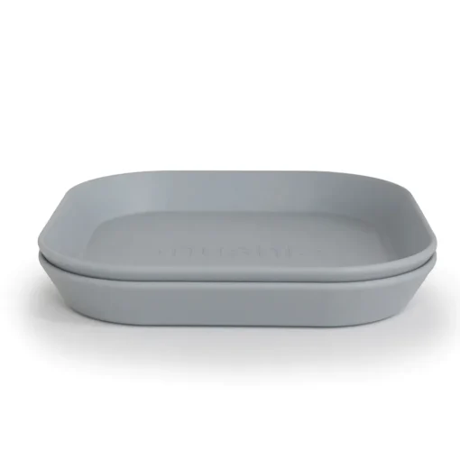 Mushie Square Dinnerware Plate, Set of 2