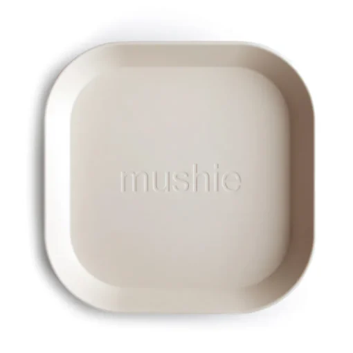 Mushie Square Dinnerware Plate, Set of 2