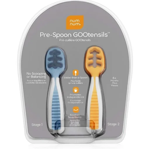 NumNum Pre-Spoon GOOtensil Silicone Spoon (2 Pack)