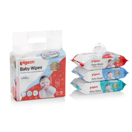Pigeon 100% Water Wipes 3 x 80s