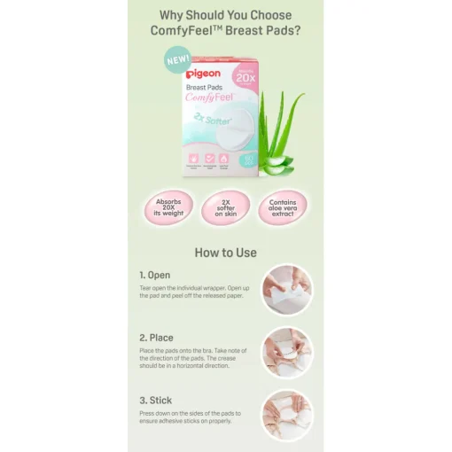 Pigeon Breastpads Comfyfeel - 60 pieces