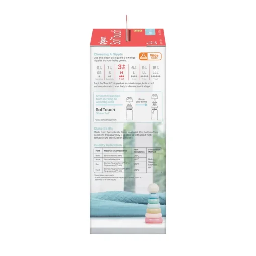 Pigeon SofTouch™ BPP Nursing Bottle Glass (Logo)