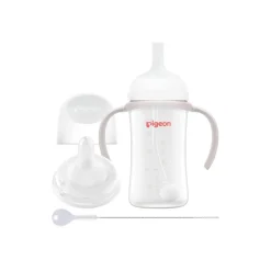 Pigeon SofTouch™ BPP Step Up Straw Bottle Set 240ml Logo
