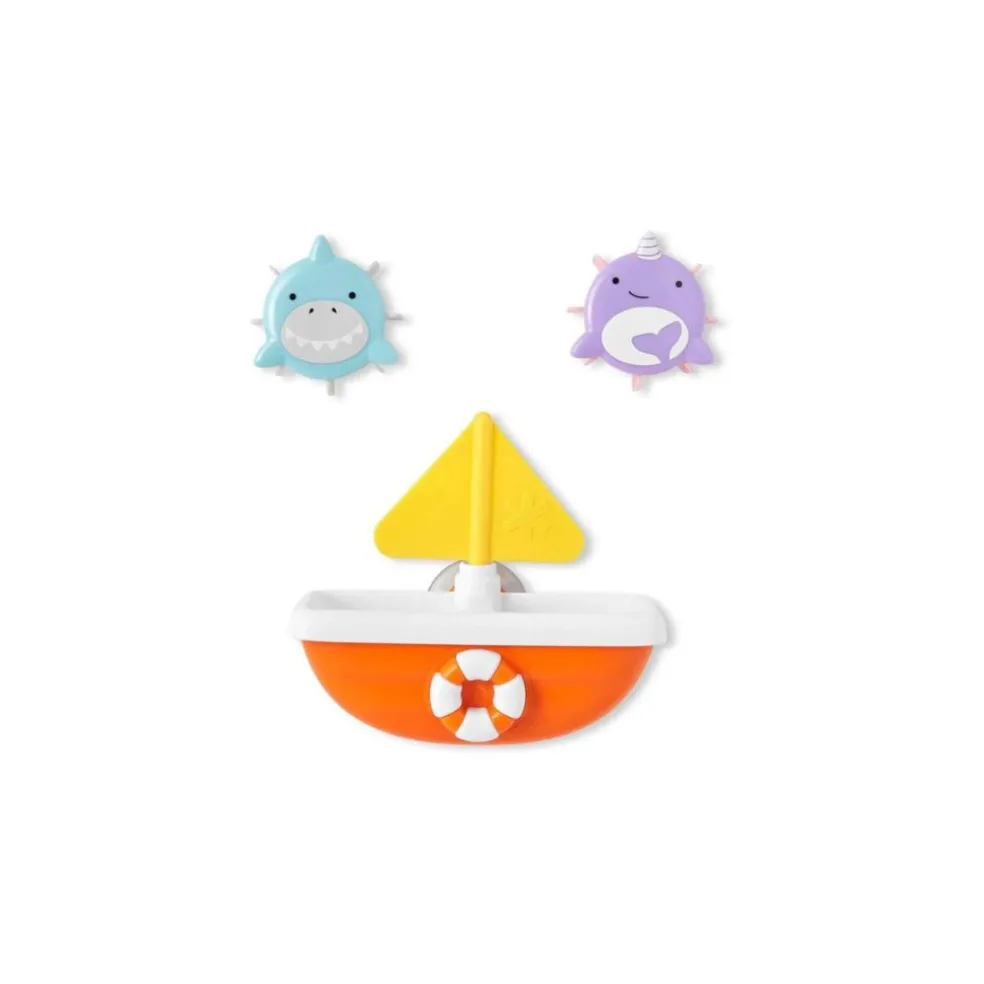 Skip Hop Zoo Tip & Spin Boat - Shark/Narwhal
