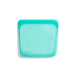 Stasher Reusable Silicone Bag, Aqua, Sandwich Bag Size Medium (450 ml)