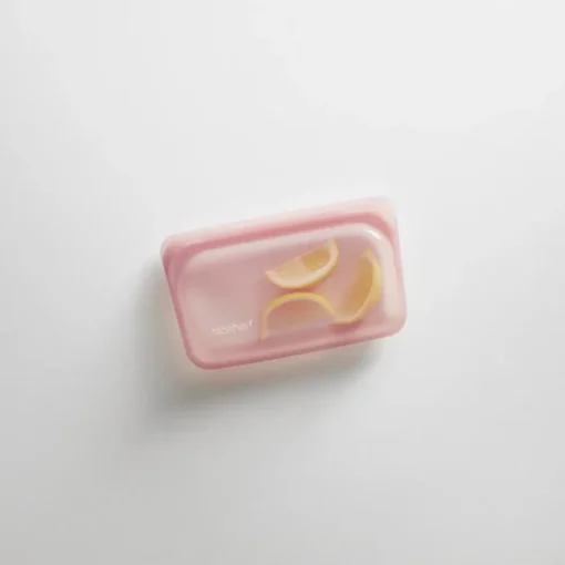 Stasher Reusable Silicone Snack Bag, Rainbow Pink (355 ml)