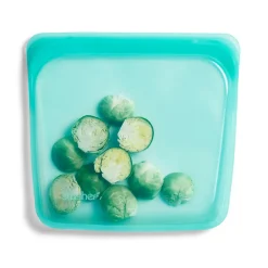 Stasher Reusable Silicone Bag, Aqua, Sandwich Bag Size Medium (450 ml)