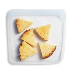 Stasher Reusable Silicone Bag, Clear, Sandwich Bag Size Medium (450 ml)