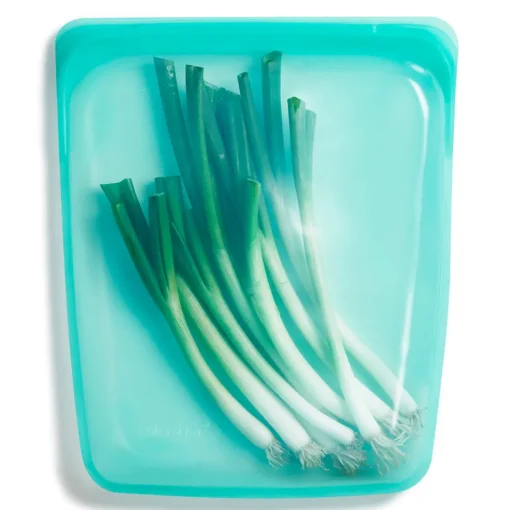 Stasher Reusable Silicone Food Bag, Aqua, Large Half Gallon Bag, (1.9 litres)