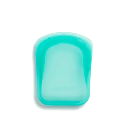 Stasher Reusable Silicone Pocket, Clear & Aqua, 2 Pack (118 ML each)