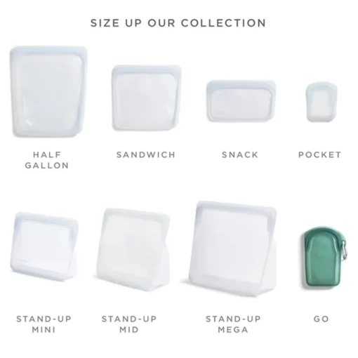 Stasher Reusable Silicone Go Bag, Clear (532ml)