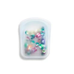 Stasher Reusable Silicone Pocket, Clear & Aqua, 2 Pack (118 ML each)