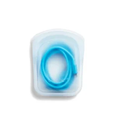 Stasher Reusable Silicone Pocket, Clear & Aqua, 2 Pack (118 ML each)